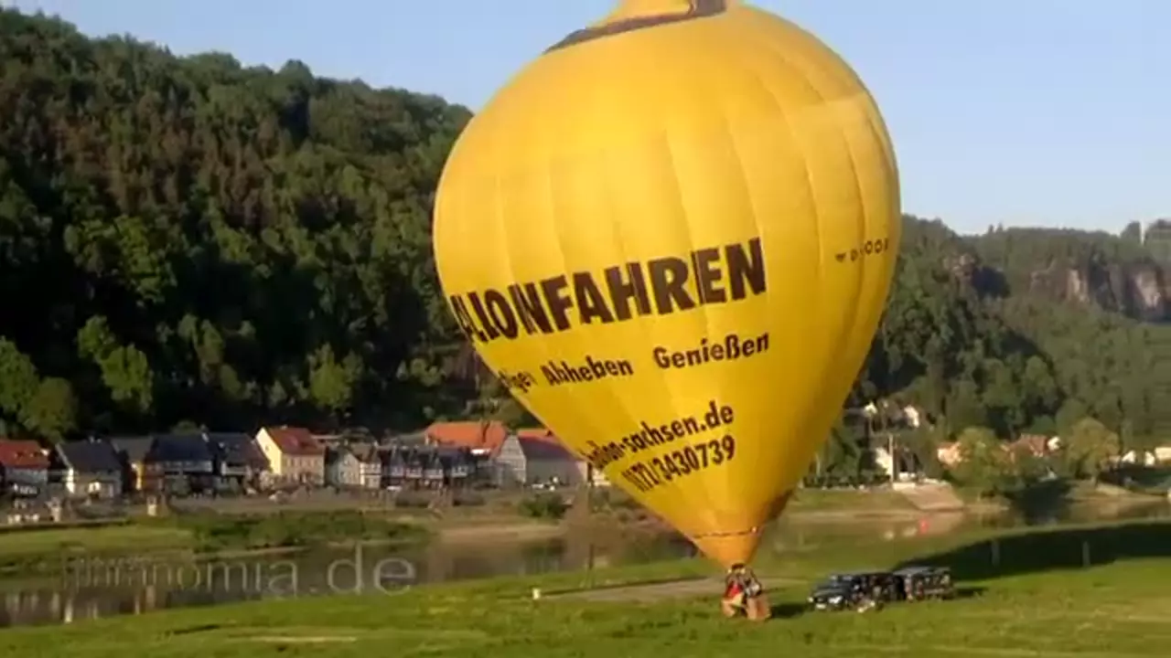 Foto: Ballonfahren in der Sächsischen Schweiz am 9.5.2011