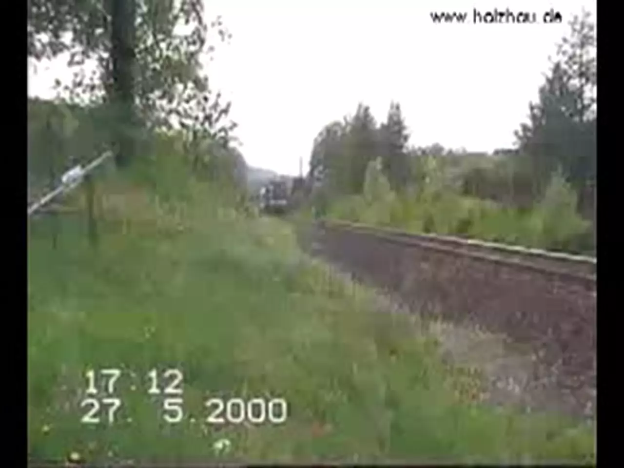 Foto: Stilllegung der Eisenbahn-Strecke Freiberg-Holzhau 27.5.2000