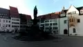 Freiberg - Obermarkt mit Brunnen, Ratsapotheke, Otto der Reiche und Rathaus