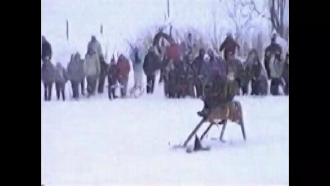 Foto: Beim Skifasching in Holzhau 1996