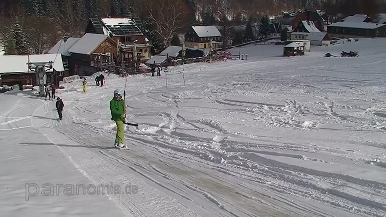 Foto: Wintersport am Skilift Holzhau 