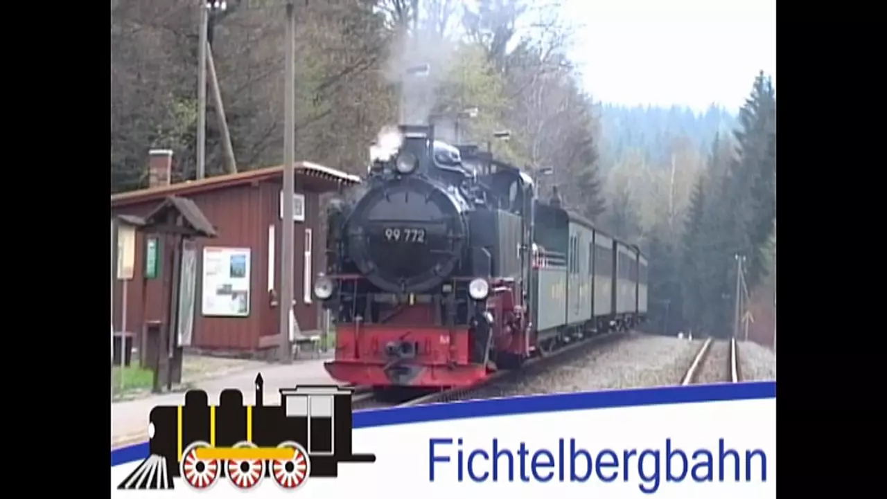 Foto: Die Fichtelbergbahn Cranzahl-Oberwiesenthal in Kretscham-Rothensehma