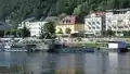 Schaufelraddampfer Pirna beim Anlegen in Bad Schandau